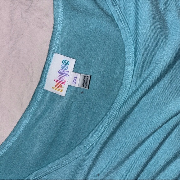 LuLaRoe Julia Teal Dress - Picture 2 of 2